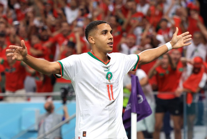 Sabiri, meia de Marrocos, fez o primeiro gol