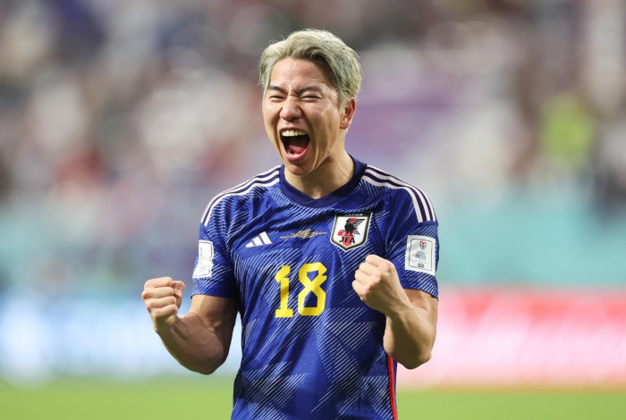 Asano, Jap&atilde;o, marcou gol contra a Alemanha