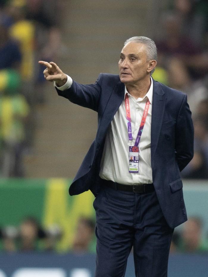 Tite. Brasil x Camarões pela terceira rodada da fase de grupos da Copa do Mundo do Catar. Lucas Figueiredo/CBF