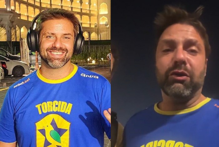Humorista Fábio Rabin surge aos prantos após ser detido pela polícia do Catar