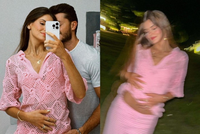 Camila Queiroz levantou suspeitas de gravidez ao posar para fotos com a mão na barriga