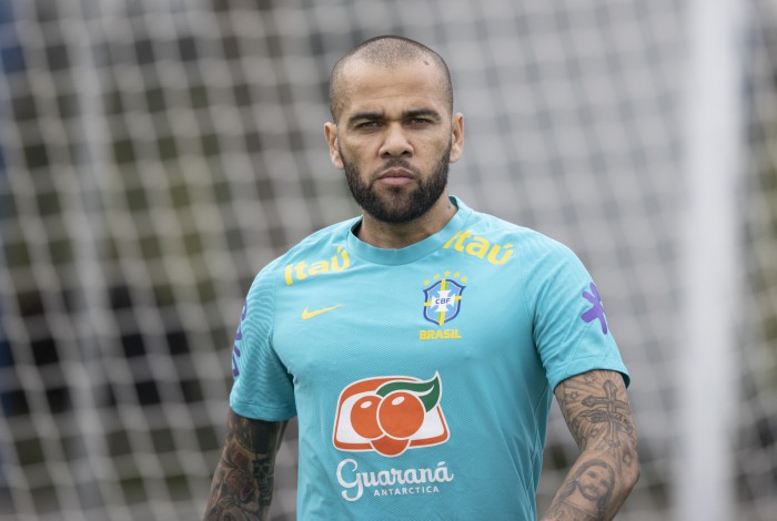 Treino da Seleção Brasileira. Daniel Alves