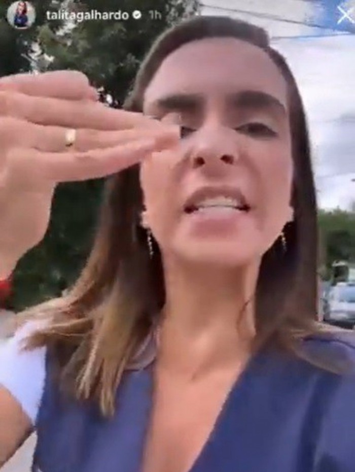 Subprefeita de Jacarepaguá, Talita Galhardo, revoltada após motorista danificar bueiro