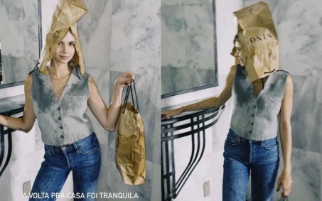 Isabella Scherer se protege de chuva com sacola na cabeça: 'A volta para casa foi tranquila'