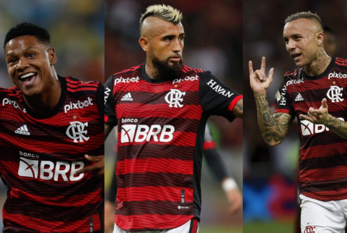 Matheus França, Vidal e Cebolinha: reservas importantes no Flamengo