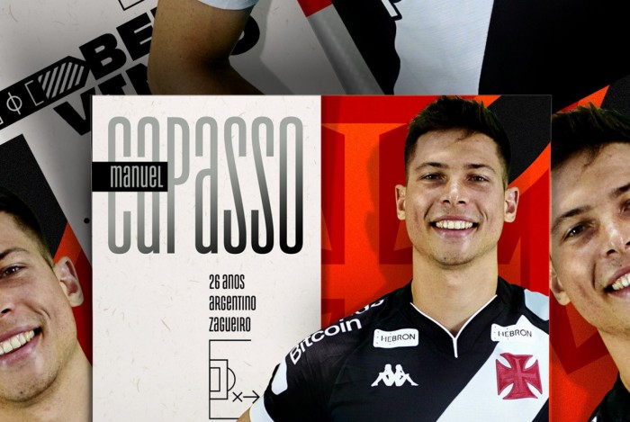 Vasco anuncia a contratação do zagueiro Manuel Capasso