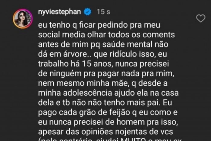 Nyvi Estephan rebateu insinua&ccedil;&otilde;es sobre rela&ccedil;&atilde;o com Felipe Castanhari 