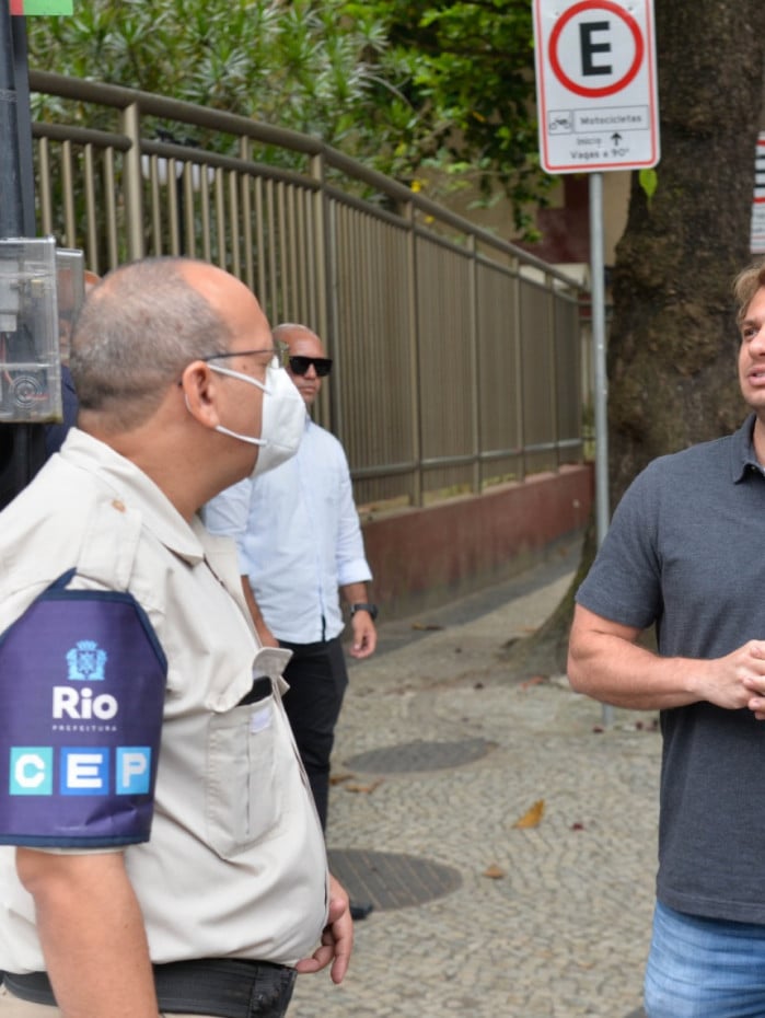 Secret&aacute;rio de Ordem P&uacute;blica, Brenno Carnevale, em supervis&atilde;o das a&ccedil;&otilde;es no CEP em Copacabana eIpanema