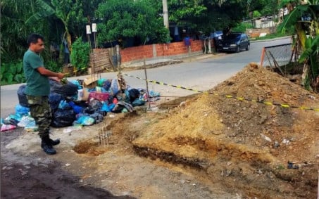 Guarda Ambiental embarga obra em área de preservação em Nova Iguaçu