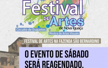 Prefeitura de Nova Iguaçu divulgará nova data do Festival das Artes em Tinguá