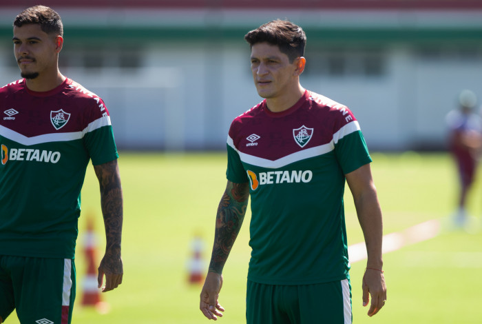 Cano. Rio de Janeiro, RJ - 01/05/2023 - CTCC 
Fluminense treina nesta manhã no CT Carlos Castilho.
FOTO: MARCELO GONÇALVES / FLUMINENSE F.C.
.
IMPORTANTE: Imagem destinada a uso institucional e divulgação, seu
uso comercial está vetado incondicionalmente por seu autor e o
Fluminense Football Club.É obrigatório mencionar o nome do autor ou
usar a imagem.
.
IMPORTANT: Image intended for institutional use and distribution.
Commercial use is prohibited unconditionally by its author and
Fluminense Football Club. It is mandatory to mention the name of the
author or use the image.
.
IMPORTANTE: Imágen para uso solamente institucional y distribuición. El
uso comercial es prohibido por su autor y por el Fluminense FootballClub. 
És mandatório mencionar el nombre del autor ao usar el imágen.