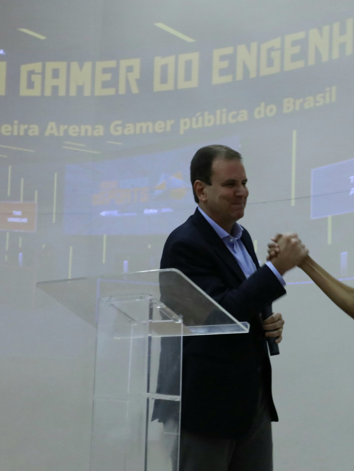 Prefeito Eduardo Paes participou de evento para o lan&ccedil;amento da primeira arena p&uacute;blica de games do Brasil