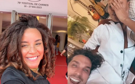 Domitila Barros posa em Cannes após suposto deboche de Aline Wirley e marido