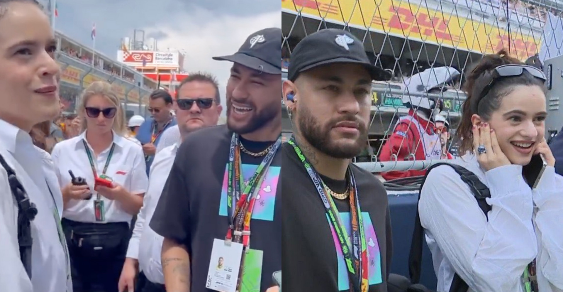 Neymar e Rosalía se encontram na Espanha - Reprodução/Twiter