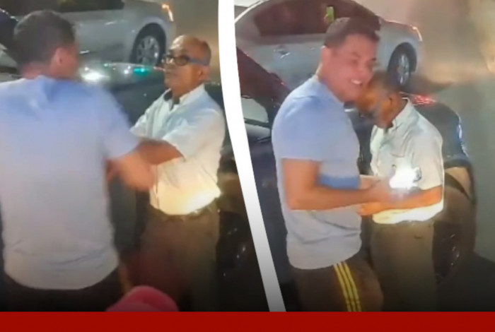  Colunista Leo Dias discute com motorista de &ocirc;nibus em Recife.