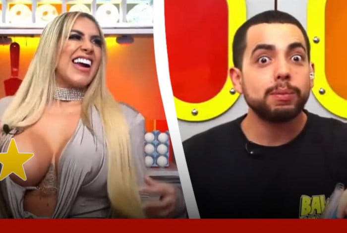 Selfie fica surpreso ap&oacute;s Juju deixar seio &agrave; mostra