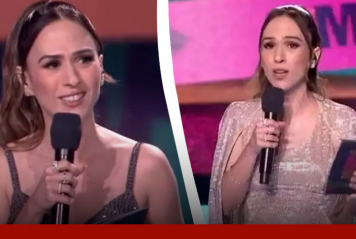 Tata Werneck debochou da RedeTV no Pr&ecirc;mio Multishow 2023 