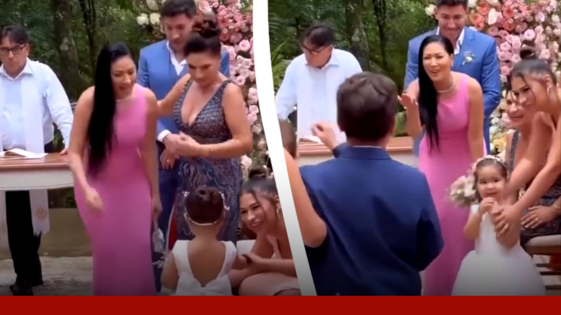 Simone Mendes cantando no casamento do seu irmão Caio e sua noiva