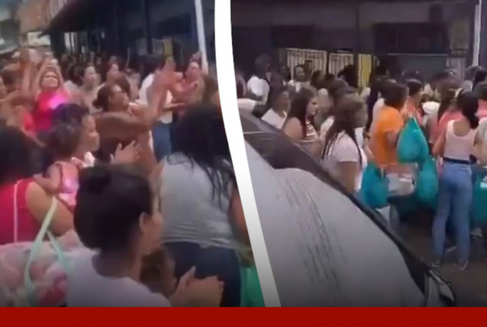 Confusão na entrada do Complexo Penitenciário de Gericinó