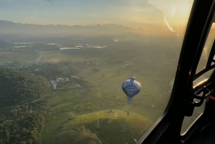 Balão foi derrubado em Caxias