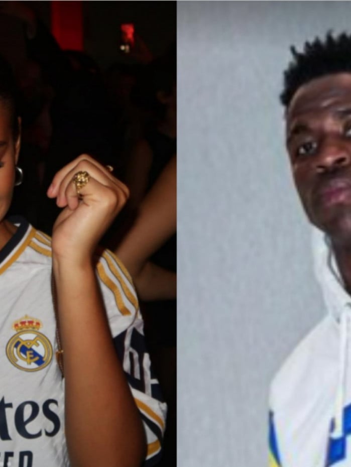 Bella Campos e Vini Jr.