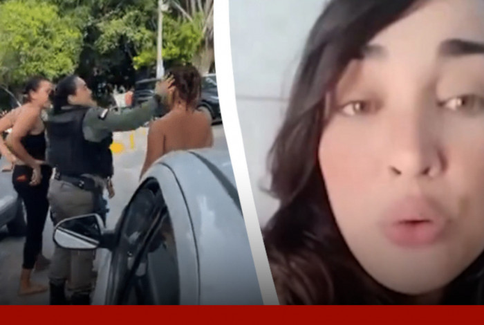Policial militar Fabíola Aniely da Conceição se pronuncia após ser flagrada dando tapa no rosto de mulher que havia espancado a própria filha