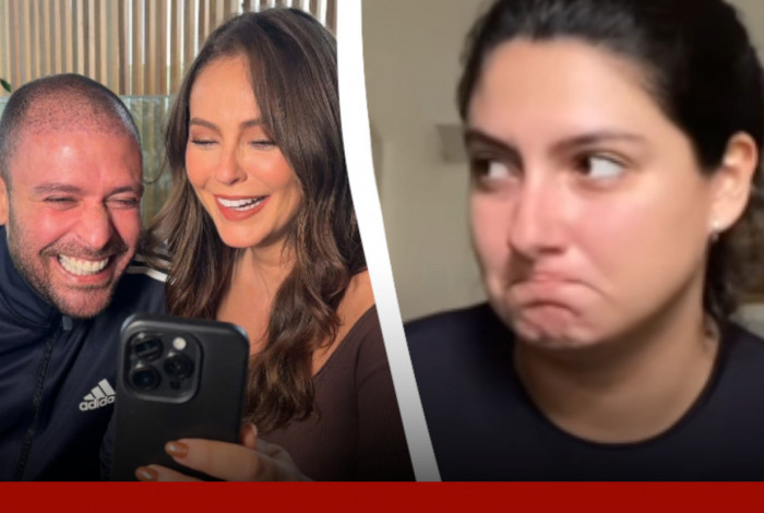 Atriz Paolla Oliveira e o cantor Diogo Nogueira reagindo ao v&iacute;deo da atriz Julia Iorio