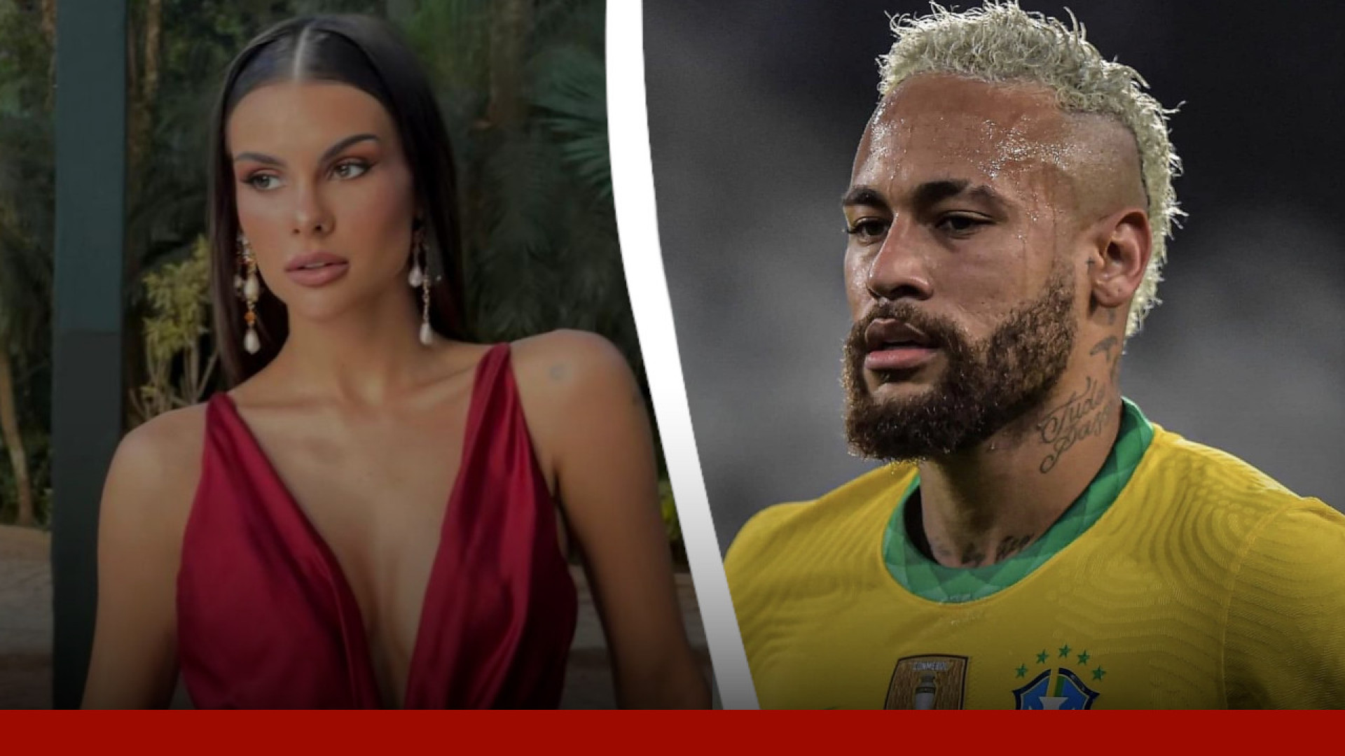 Modelo Amanda Kimberlly e o jogador de futebol Neymar Jr