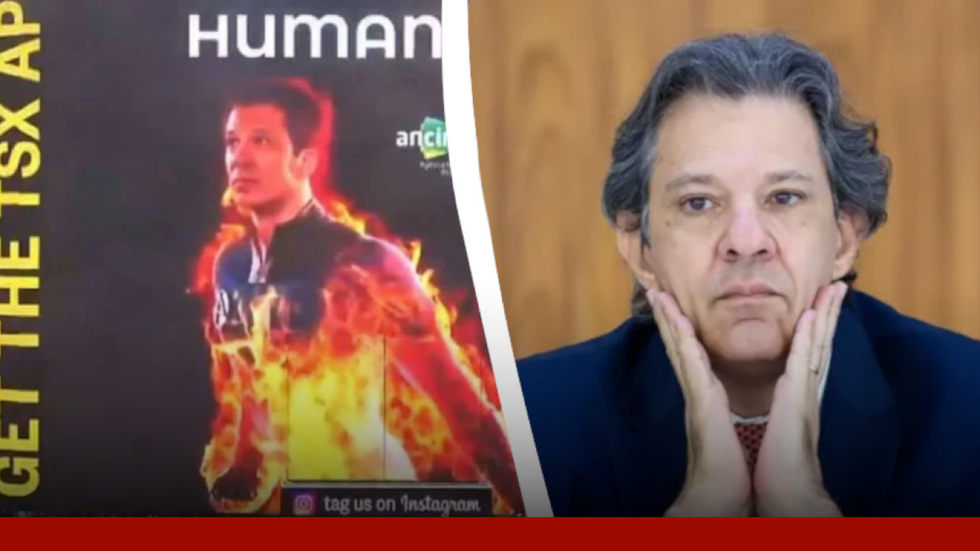Meme do ministro Fernando Haddad foi anunciado em outdoor na Times Square, em Nova York, EUA