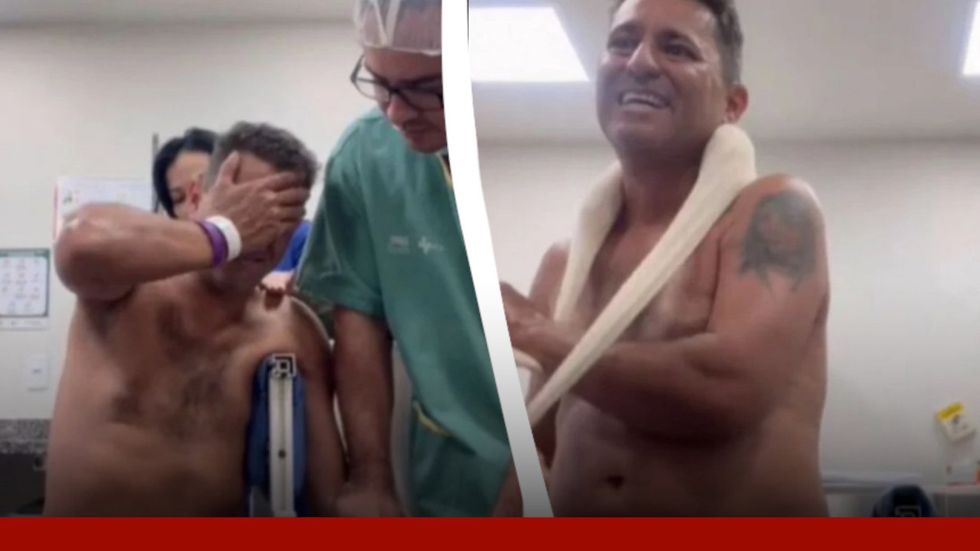 Paciente tem reação engraçada ao ter seu ombro colocado no lugar