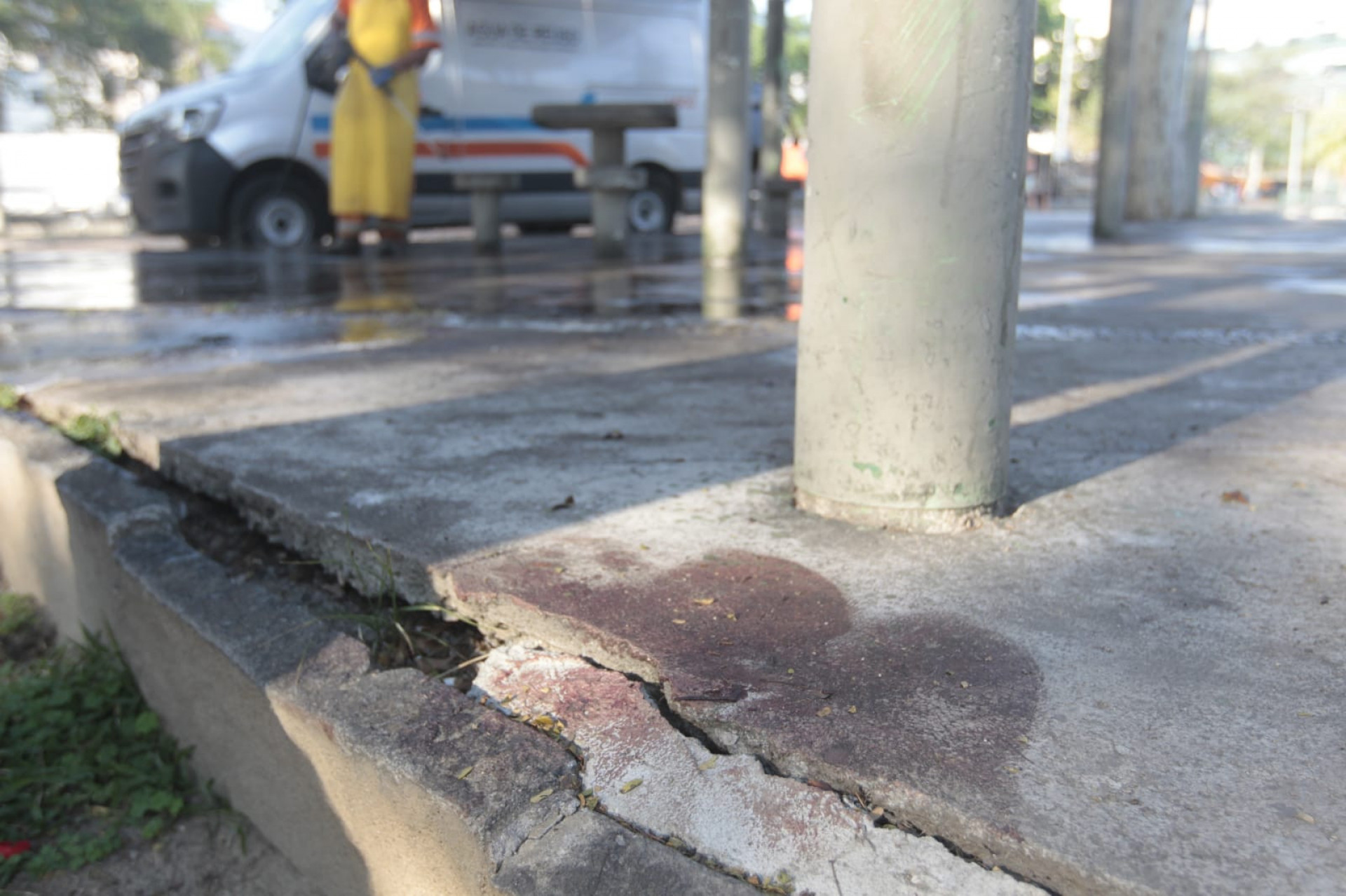 Praça Barão de Drumond, em Vila Isabel, após ataque a tiros que deixou quatro mortos - Reginaldo Pimenta/Agência O Dia