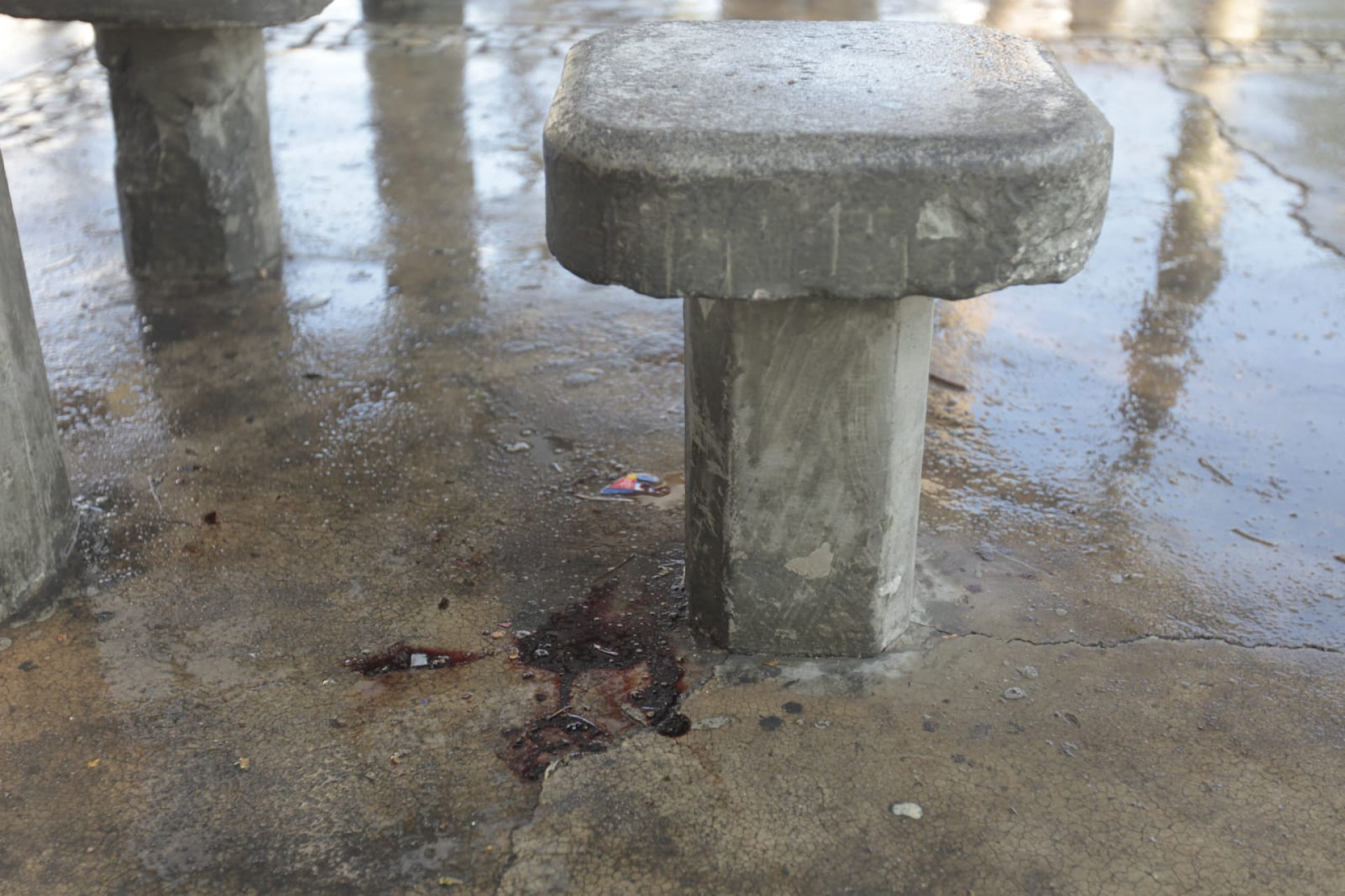 Praça Barão de Drumond, em Vila Isabel, após ataque a tiros que deixou quatro mortos - Reginaldo Pimenta/Agência O Dia