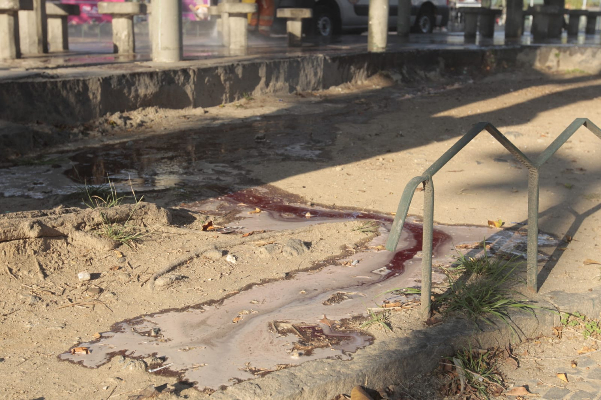 Praça Barão de Drumond, em Vila Isabel, após ataque a tiros que deixou quatro mortos - Reginaldo Pimenta/Agência O Dia