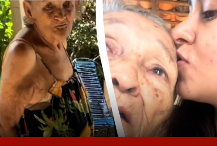Neta surpreende avó ao presenteá-la com dinheiro