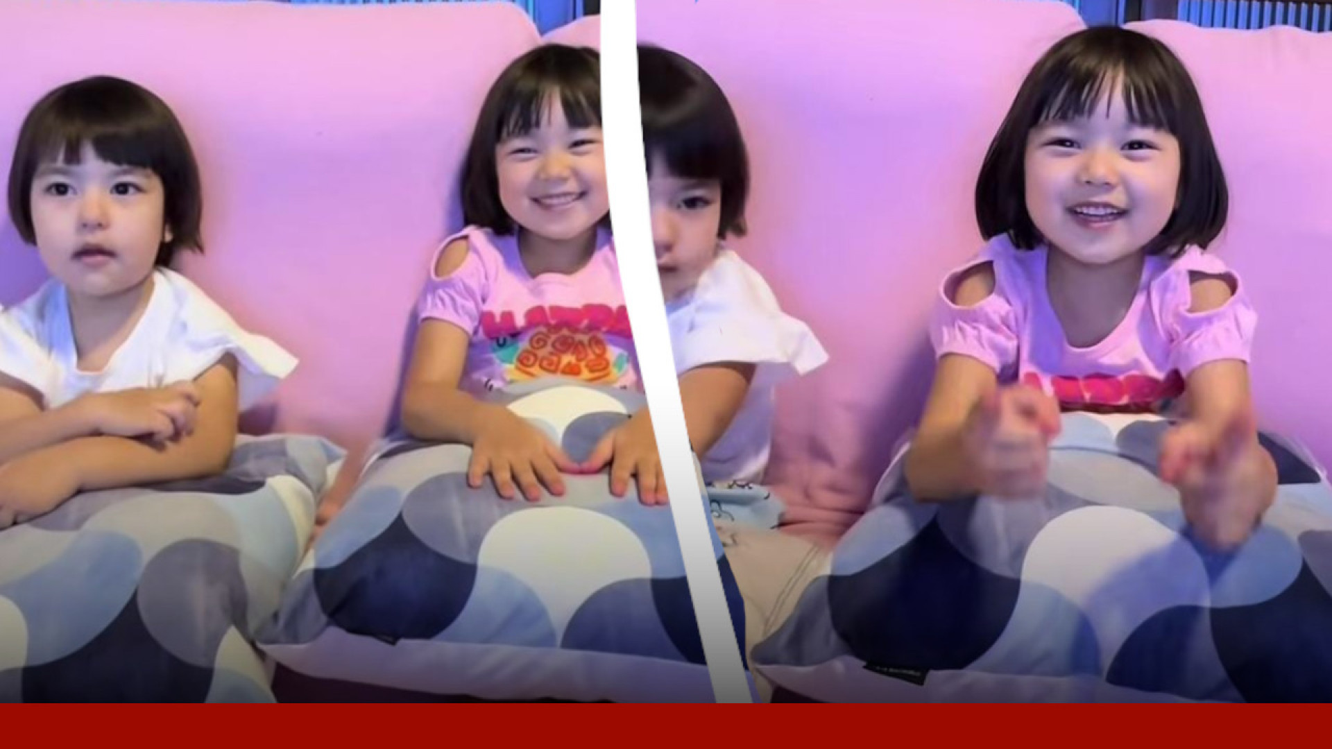 As irmãs Maya e Lulu divertiram a web ao participarem da "trend ditado" na plataforma do TikTok