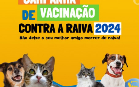 Vigilância em Saúde mantém vacinação contra raiva até a próxima quinta