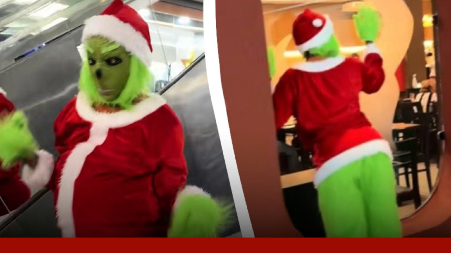 Criadora de conteúdo Vitória Andrade interpreta o icônico personagem Grinch