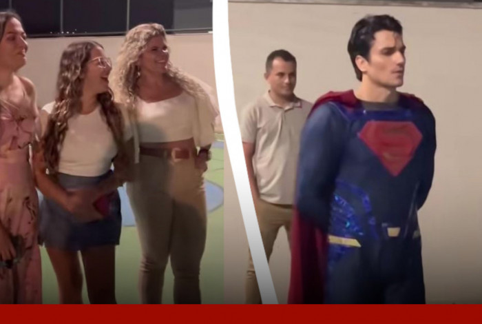 Mães se derretem por animador de festa que parecia o Superman