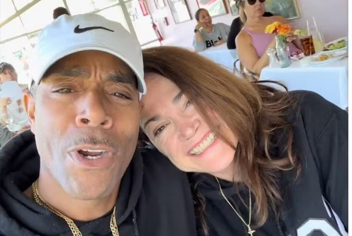 Kim Delaney e o marido, james Morgan