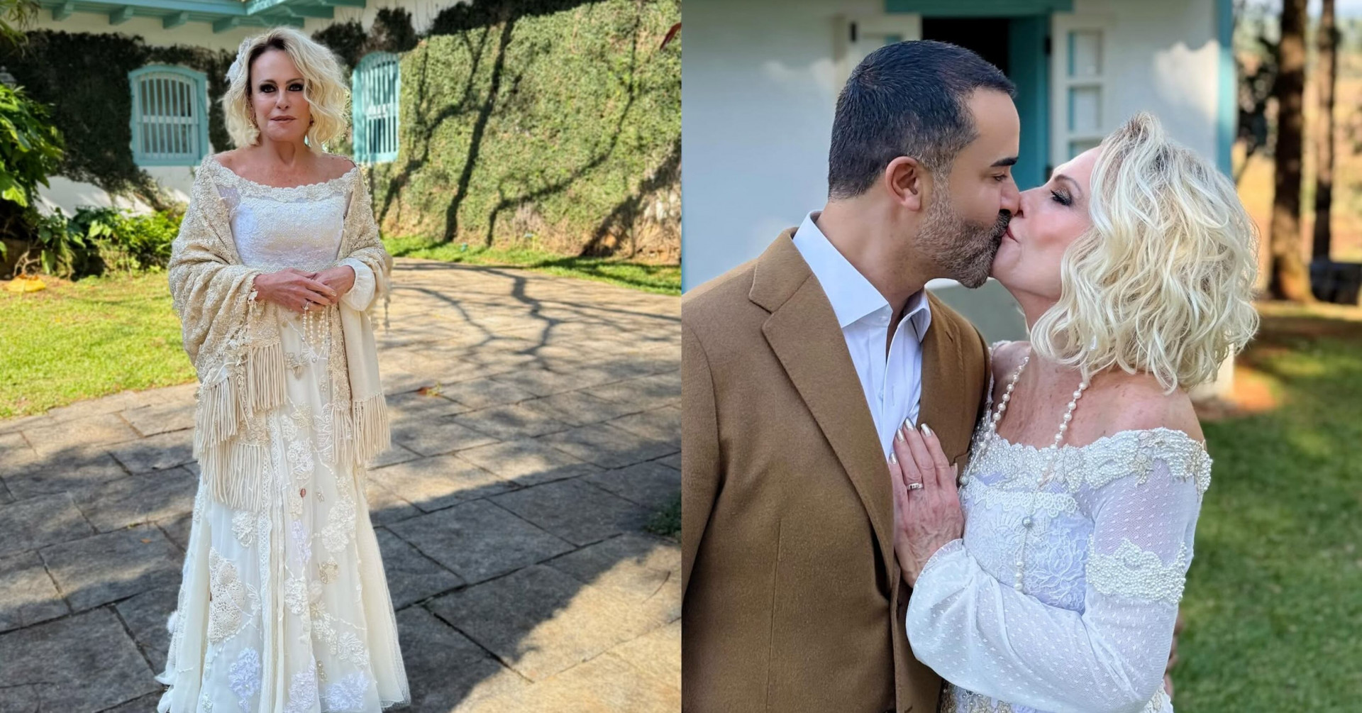 Ana Maria Braga compartilhou fotos do casamento 