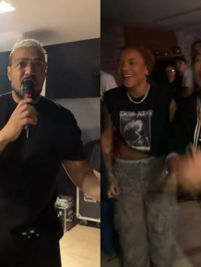 Belo faz show na casa de Ludmilla e Brunna Gon&ccedil;alves