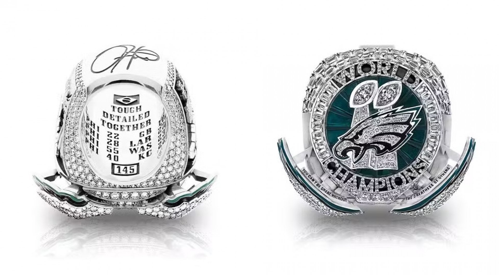Philadelphia Eagles homenageia o Brasil em anel dos campeões do Super Bowl
