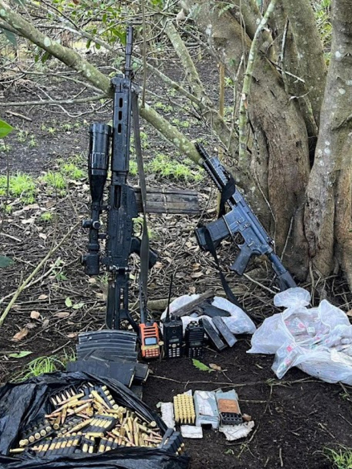 Fuzis e muni&ccedil;&otilde;es apreendidas na Gard&ecirc;nia Azul