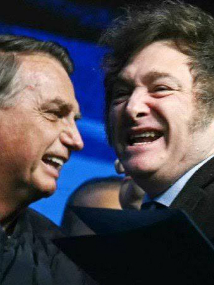 Ex-presidente Jair Bolsonaro (PL) e o presidente da Argentina, Javier Milei