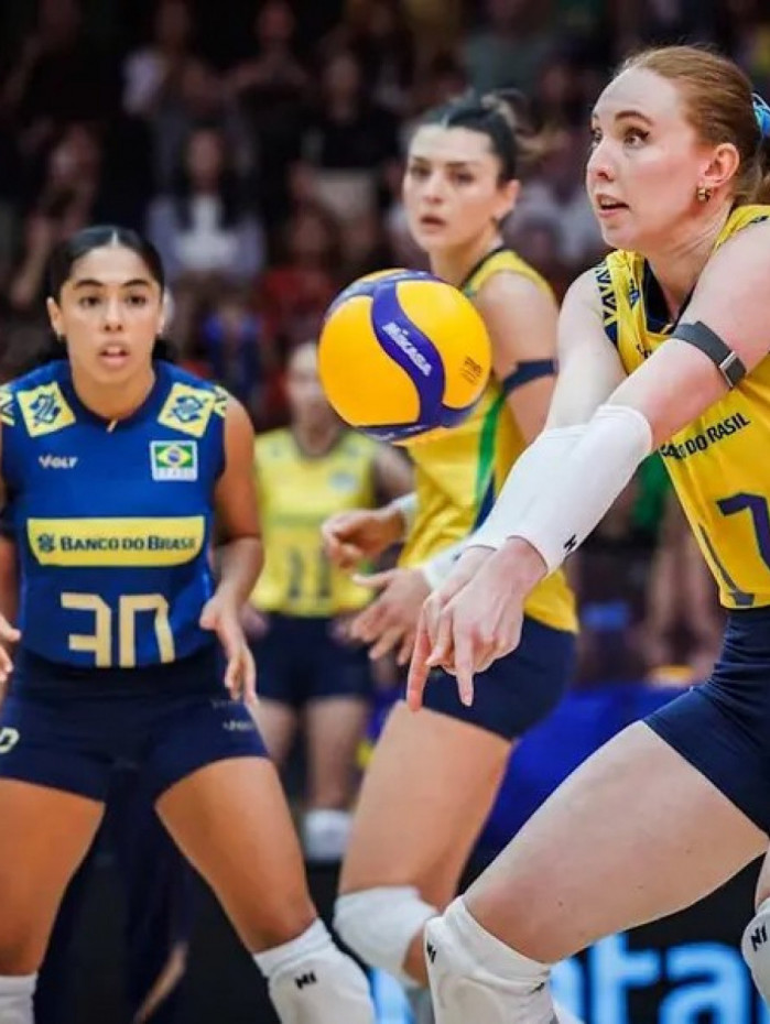 Julia Bergmann foi uma das destaques do Brasil na derrota para a Itália