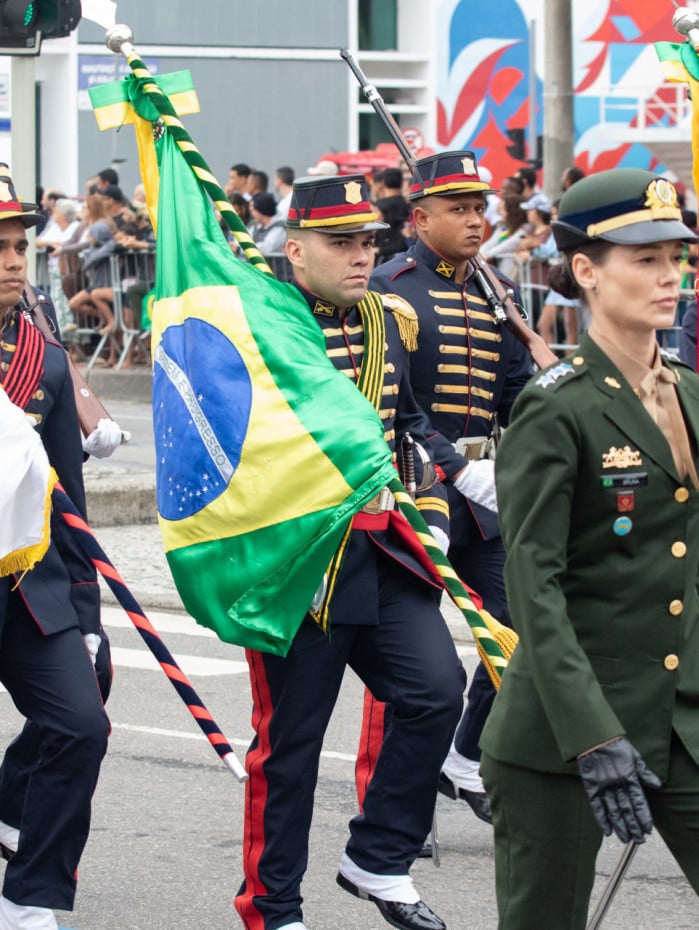 Tradicional desfile de 7 de setembro na Av presidente Vargas, centro do Rio de janeiro