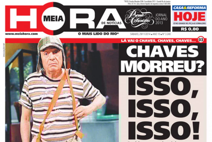 Capa em homenagem a Roberto Bola&ntilde;os, o eterno Chaves
