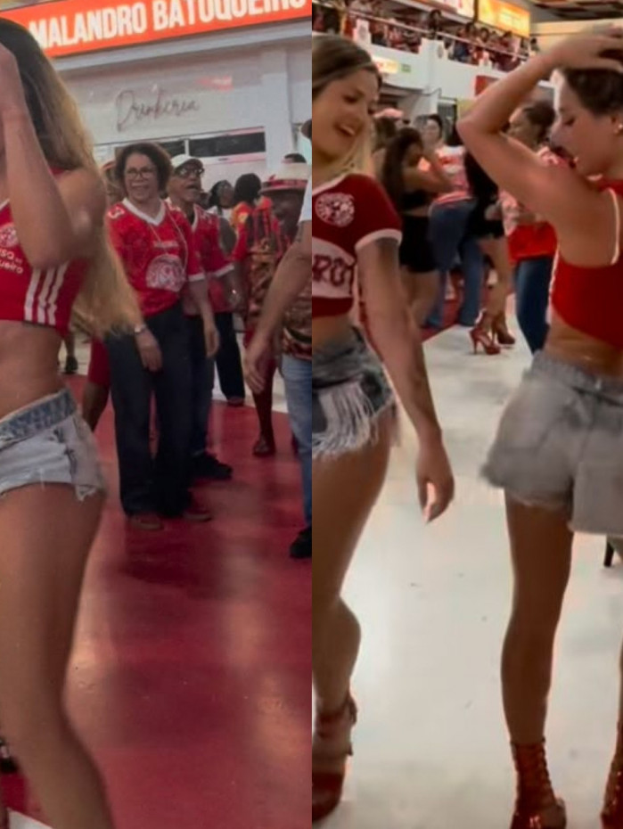 Musa do Salgueiro, Bruna Griphao samba muito de microshort e tanquinho à mostra