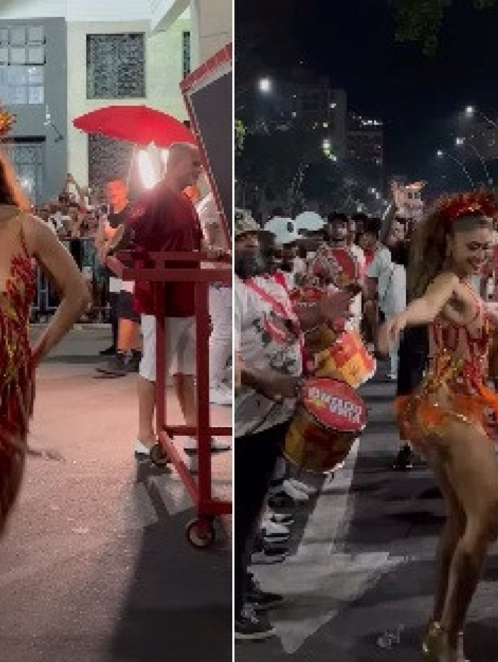 Juliana Paes brilha em ensaio da Viradouro
