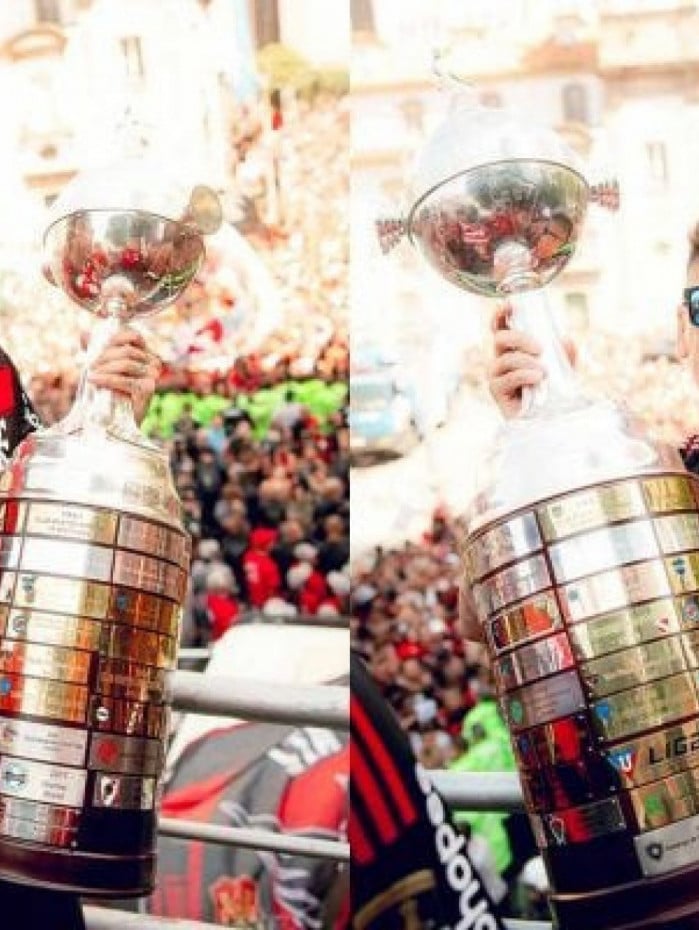Festa do tetra da Libertadores do Flamengo teve briga de mulheres por Pulgar